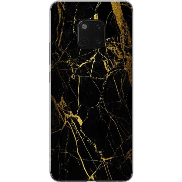 Kompatibelt Mobildeksel til Huawei Mate 20 Pro Marmor Svart & Gull