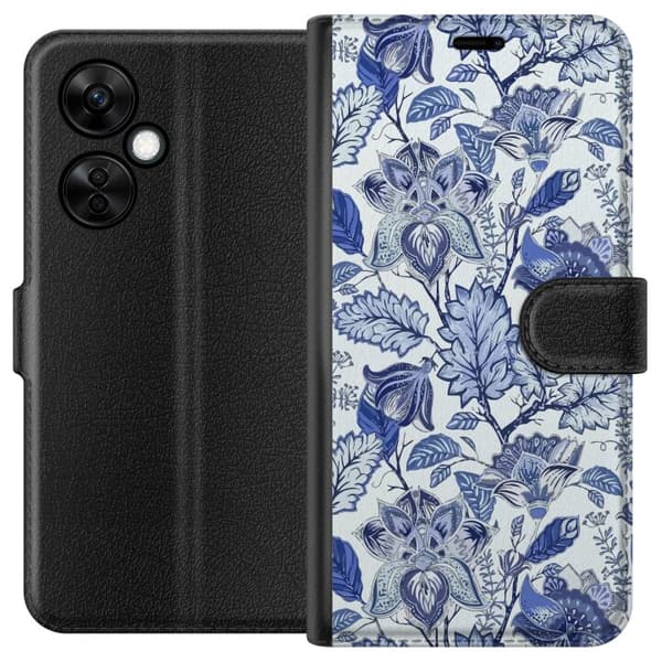 Kompatibelt Plånboksfodral till OnePlus Nord CE 3 Lite Blommor Blå...