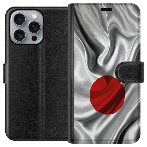 Kompatibel Tegnebogsetui til Apple iPhone 16 Pro Max Modern rumdesign med abstrakt planet