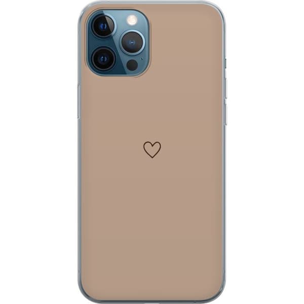 Kompatibelt Mobilskal till Apple iPhone 12 Pro Hjärta Brun
