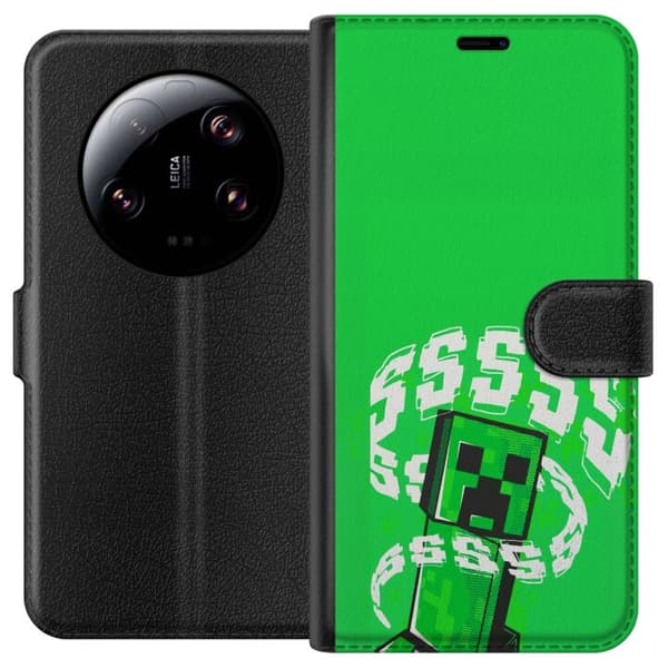 Kompatibel Tegnebogsetui til Xiaomi 13 Ultra Grön pixelfigur