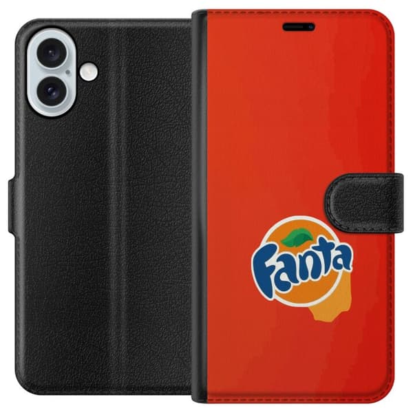 Kompatibel Tegnebogsetui til Apple iPhone 16 Plus Elegant appelsinformation design
