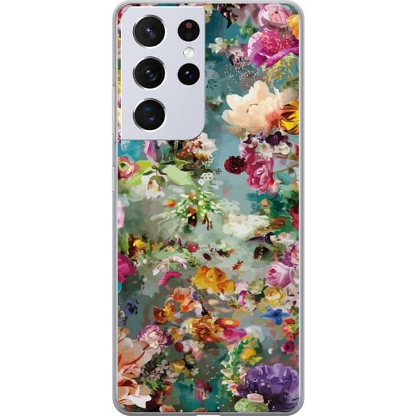 Kompatibelt Mobildeksel til Samsung Galaxy S21 Ultra 5G Blomster