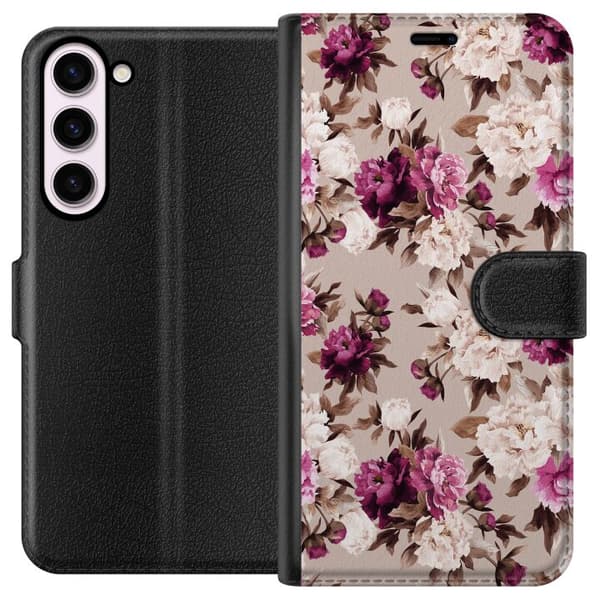 Kompatibelt Plånboksfodral till Samsung Galaxy S23+ Blommor