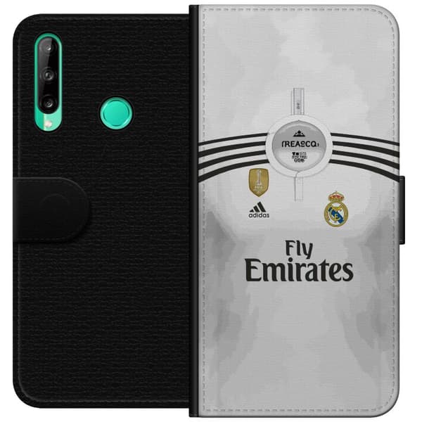 Kompatibel Tegnebogsetui til Huawei P40 lite E Vit fotbollströja