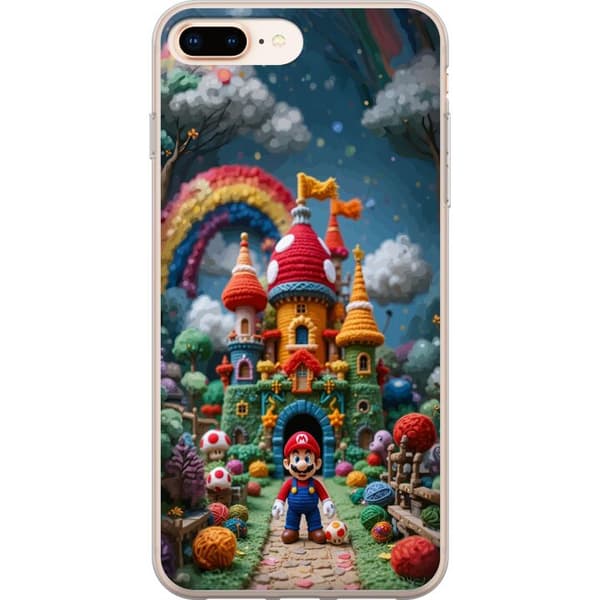 Kompatibelt Mobildeksel til Apple iPhone 8 Plus Super Mario-inspirert eventyrtema