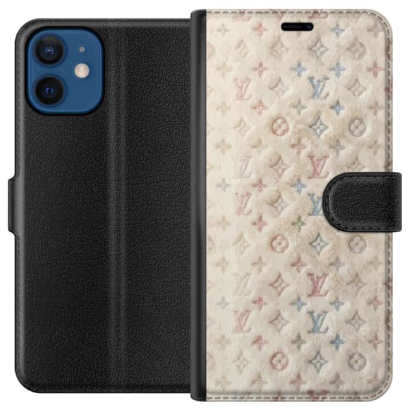 Kompatibel Tegnebogsetui til Apple iPhone 12 mini Farverig monogram inspireret af eksklusiv modesans