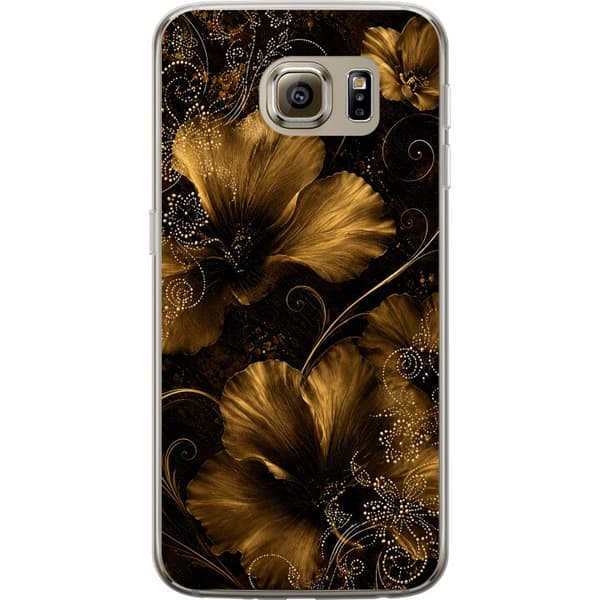 Kompatibelt Mobildeksel til Samsung Galaxy S6 Gyllen blomstring