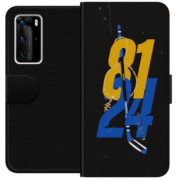 Kompatibel Tegnebogsetui til Huawei P40 Pro Hockeynummer med klubba