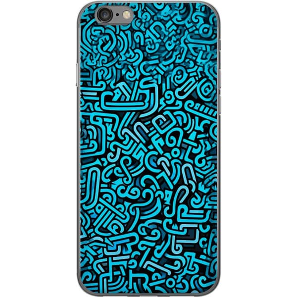 Yhteensopiva Puhelinkuori Apple iPhone 6 Blå abstrakt graffiti