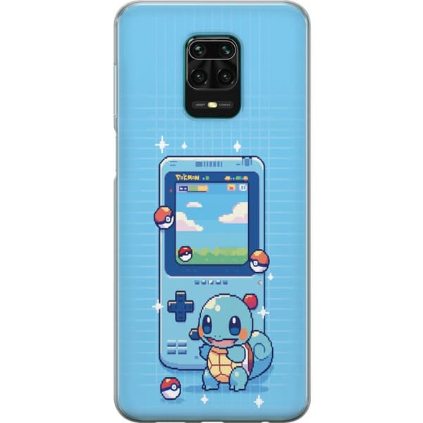 Kompatibelt Mobildeksel til Xiaomi Redmi Note 9 Pro Retro pixeldesign med Squirtle og klassisk spillkonsoll