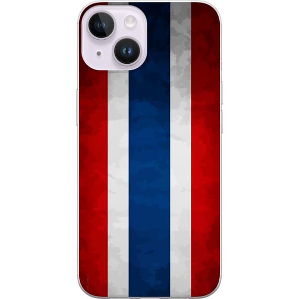Kompatibelt Mobildeksel til Apple iPhone 15 Plus Thai flagg i stilren retrodesign
