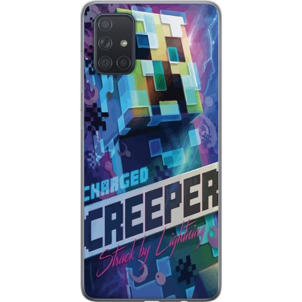 Kompatibelt Mobildeksel til Samsung Galaxy A71 Minecraft Creeper
