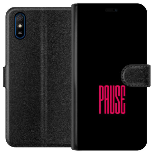 Kompatibelt Lommeboketui til Xiaomi Redmi 9A Pause text