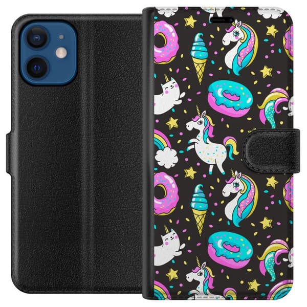 Kompatibel Tegnebogsetui til Apple iPhone 12 Unicorn