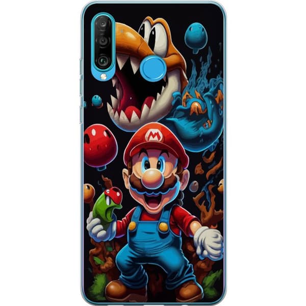 Kompatibelt Mobilskal till Huawei P30 lite Super Mario