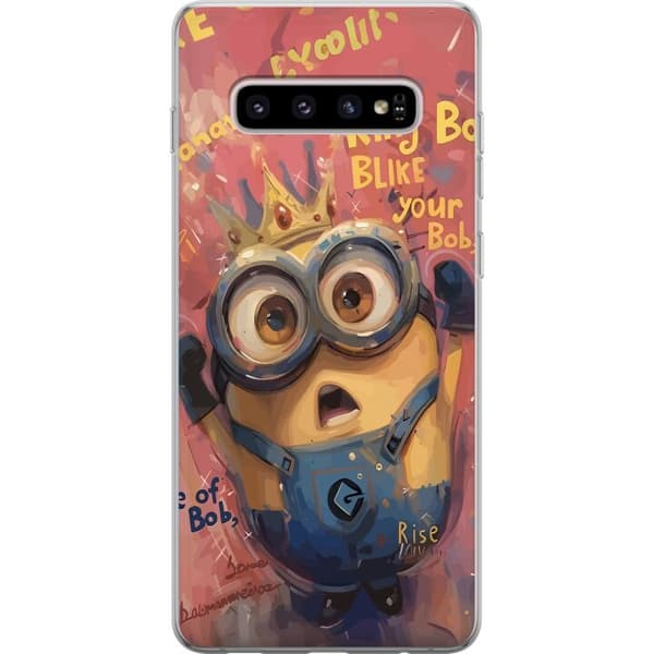 Kompatibelt Mobildeksel til Samsung Galaxy S10+ Minion Med Krona