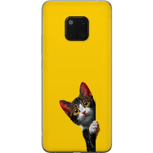 Kompatibelt Mobildeksel til Huawei Mate 20 Pro Søtt kattemotiv med stilig design