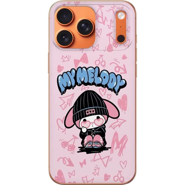 Kompatibelt Mobildeksel til Apple iPhone 18 Pro Max Søt kaninfigur med hjertebriller og graffitimønster