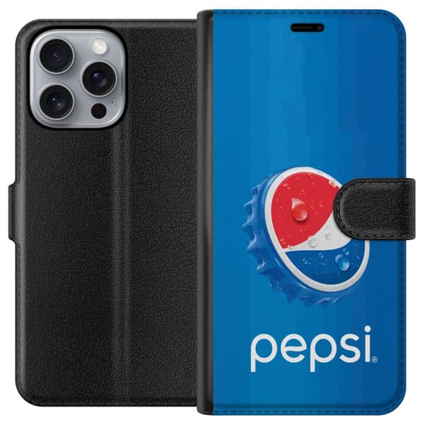Kompatibel Tegnebogsetui til Apple iPhone 16 Pro Max Moderne drikke-inspireret design