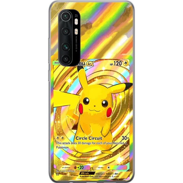 Kompatibelt Mobildeksel til Xiaomi Mi Note 10 Lite Blank Pikachu EX-design med samlebåndsfølelse