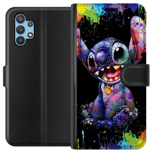 Kompatibelt Plånboksfodral till Samsung Galaxy A32 5G Lilo and Stitch