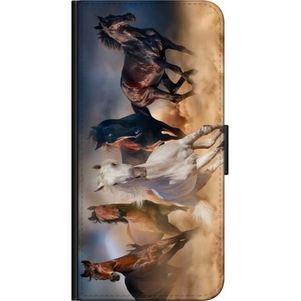Kompatibel Tegnebogsetui til Motorola Moto G9 Play Heste