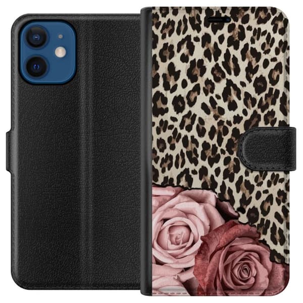 Kompatibel Tegnebogsetui til Apple iPhone 12 mini Roser og mønstre