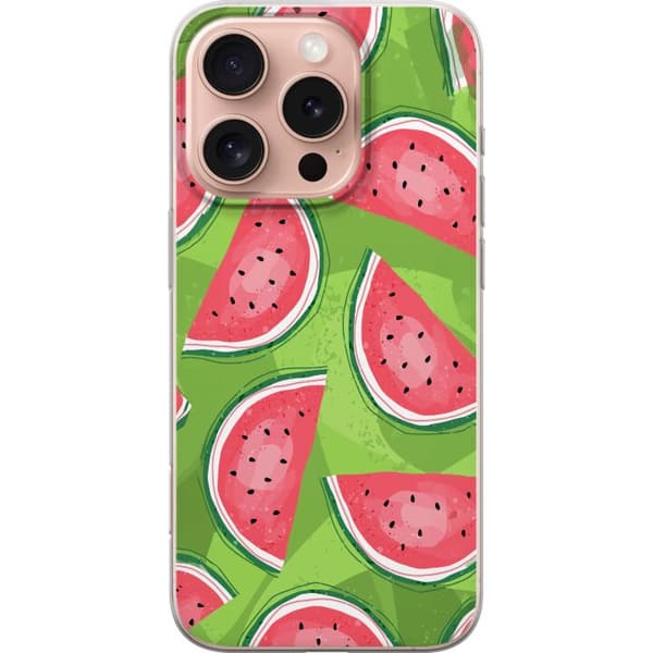 Kompatibel Mobilcover til Apple iPhone 16 Pro Vattenmelon