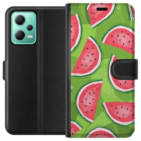 Kompatibelt Lommeboketui til Xiaomi Redmi Note 12 Vattenmelon
