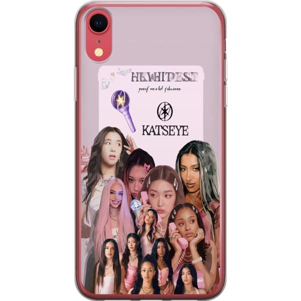 Kompatibel Mobilcover til Apple iPhone XR KATSEYE rosa collage