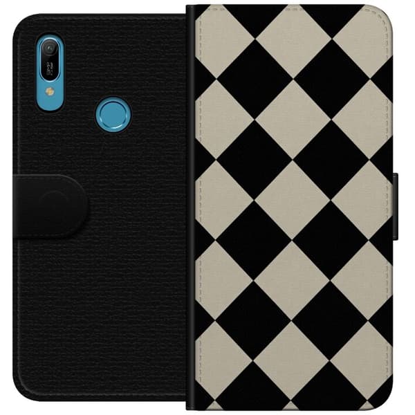 Kompatibel Tegnebogsetui til Huawei Y6 (2019) Mono-diamant