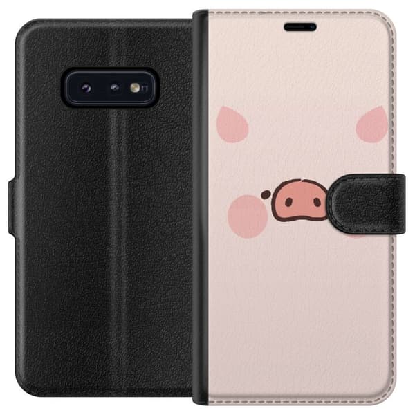 Kompatibelt Lommeboketui til Samsung Galaxy S10e Minimalistiskt grisansikte
