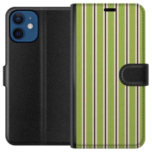 Kompatibel Tegnebogsetui til Apple iPhone 12 mini Match linjer
