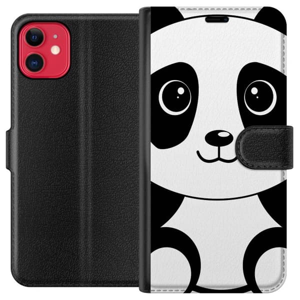 Kompatibel Tegnebogsetui til Apple iPhone 11 Panda
