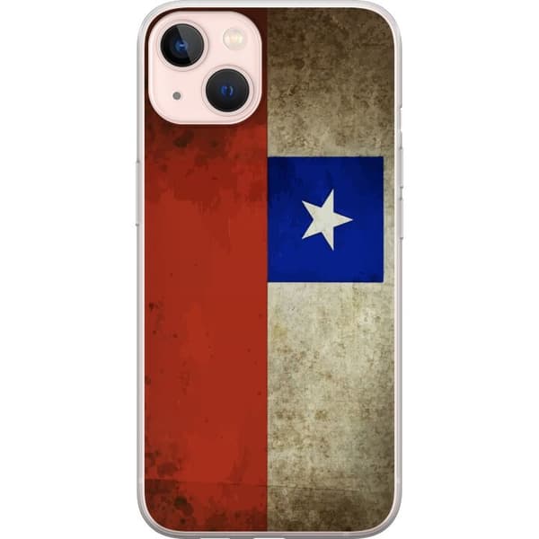 Kompatibelt Mobildeksel til Apple iPhone 13 mini Chilensk flagg med klassiskt retrodesign og grungeeffekt