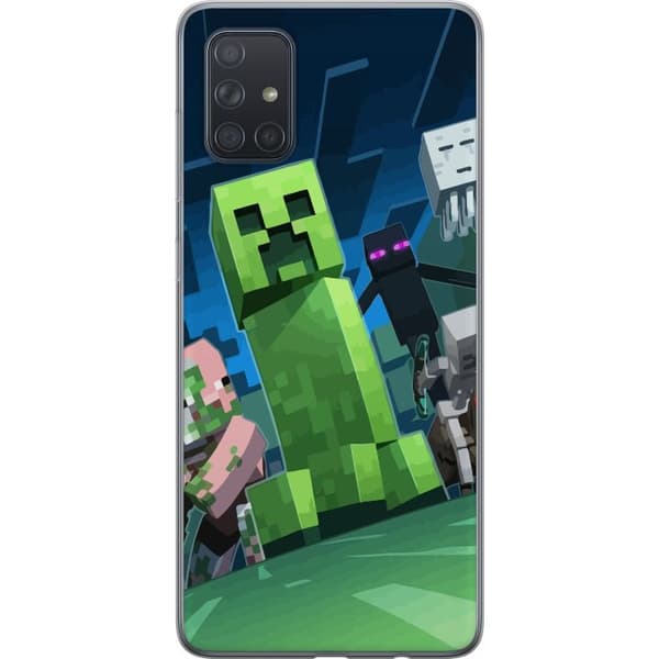 Kompatibelt Mobilskal till Samsung Galaxy A71 MineCraft