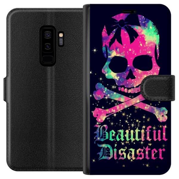 Kompatibel Tegnebogsetui til Samsung Galaxy S9+ Farverig Dødskal