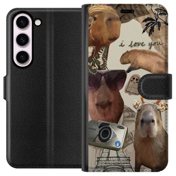 Kompatibelt Plånboksfodral till Samsung Galaxy S23 Capybara