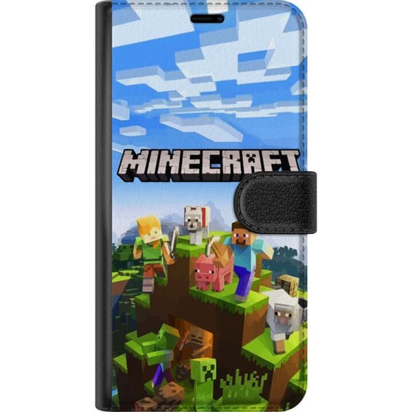 Kompatibel Tegnebogsetui til Samsung Galaxy A40 Minecraft-pixelverden Creeper gamingdesign