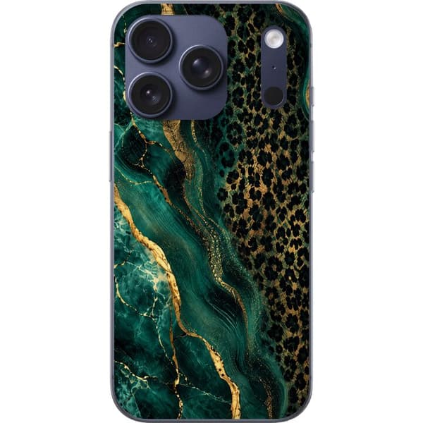 Kompatibelt Mobildeksel til Apple iPhone 18 Pro Smaragdleopard