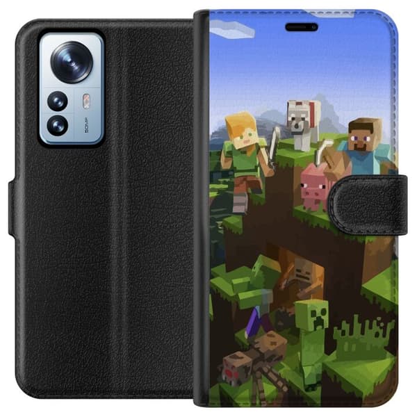 Kompatibel Tegnebogsetui til Xiaomi 12 Pro MineCraft