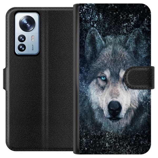Kompatibel Tegnebogsetui til Xiaomi 12 Pro Ulv