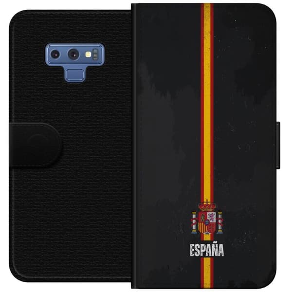 Kompatibel Tegnebogsetui til Samsung Galaxy Note9 Stilfuldt design med Spaniens flag