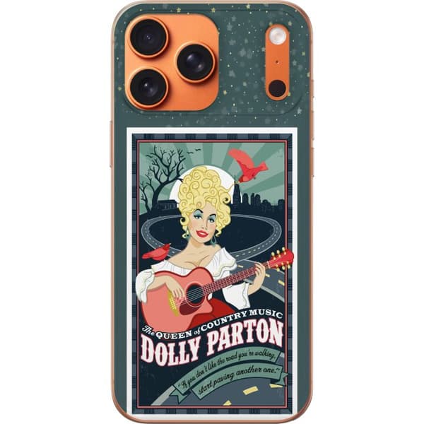 Kompatibelt Mobildeksel til Apple iPhone 18 Pro Max Dolly Parton med gitarr och landsväg