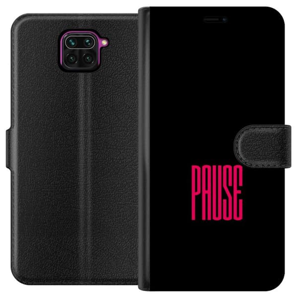 Yhteensopiva Lompakkokotelo Xiaomi Redmi Note 9 Pause text