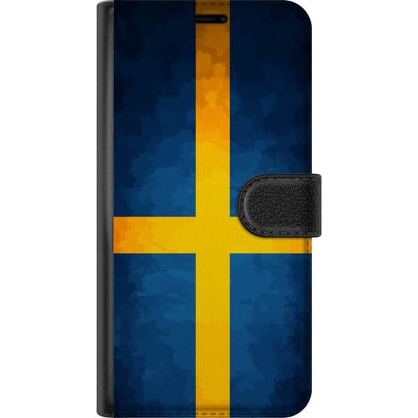 Kompatibel Tegnebogsetui til Apple iPhone 14 Plus Svenska flaggan