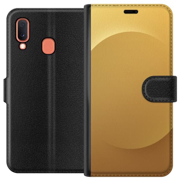 Kompatibelt Lommeboketui til Samsung Galaxy A20e Gull Flekk