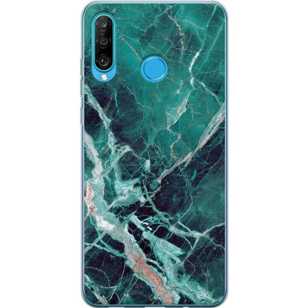 Kompatibelt Mobilskal till Huawei P30 lite Marmor