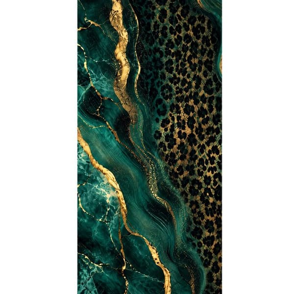 Kompatibelt Plånboksfodral till Apple iPhone 13 Pro Emerald Leopard
